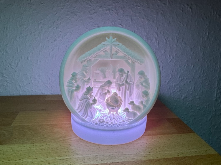 Weihnachtskrippe LED-Teelicht-Lampe (LED Kit) - 3D printed Decor, in stock in India