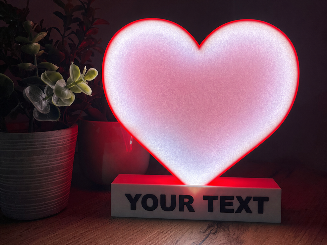 PERSONALIZED HEART LAMP LED | MODIFIABLE TEXT