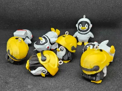 Penguin Astronaut Keychain