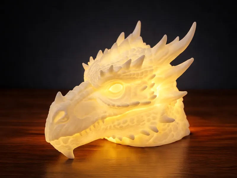 Dragon Head Lamp – LED Tealight Holder