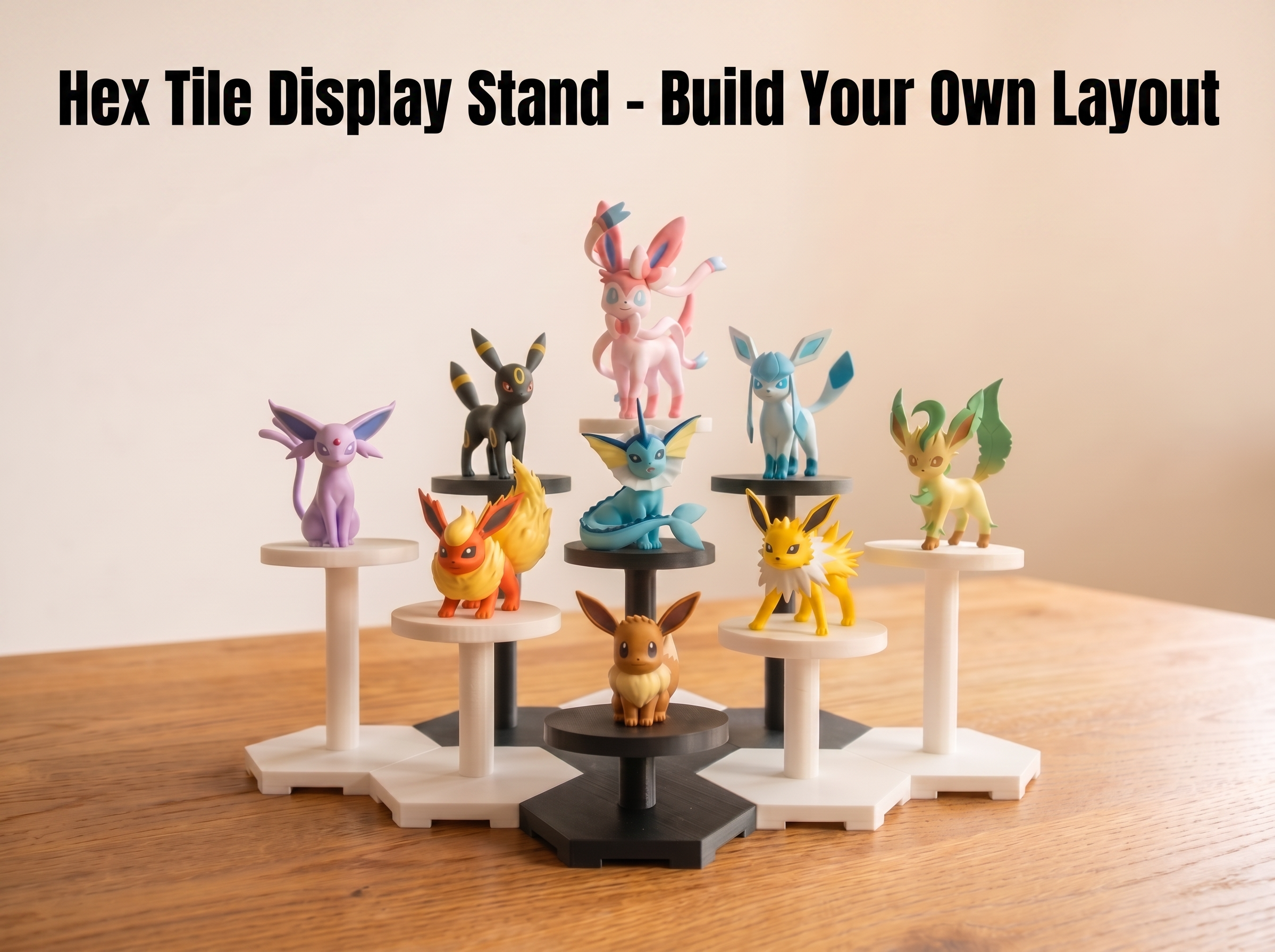 Miniatura 4 do modelo 3D Hex Tile Display Stand - Modular Figure Riser Set