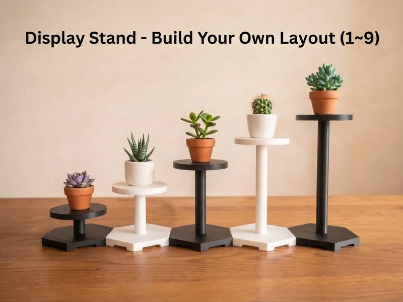 Hex Tile Display Stand - Modular Figure Riser Set