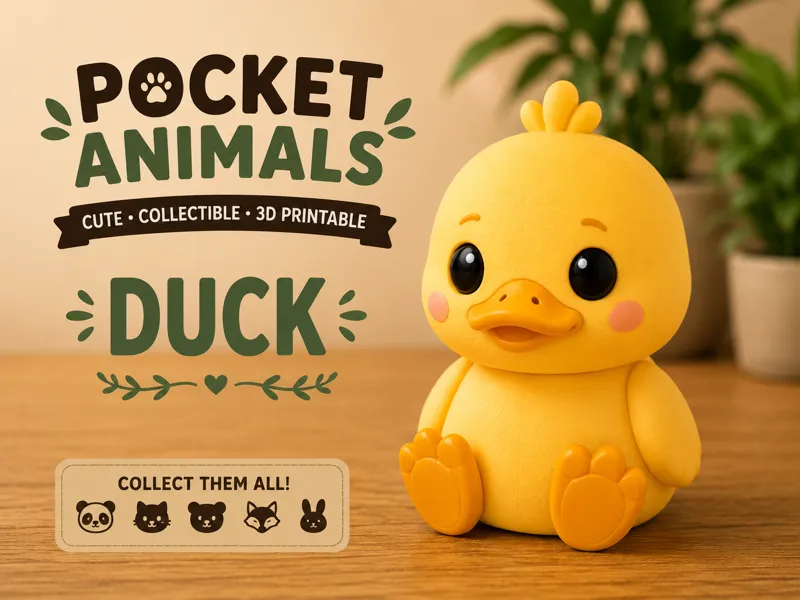 Cute Duck Figurine | Pocket Animals