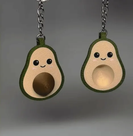 Cute Avocado  by SpaceBoy MakerWorld: Download Free 3D Models - 3D model önizlemesi