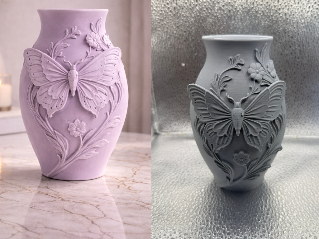Elegant Butterfly Floral Vase for Stylish Home Dec