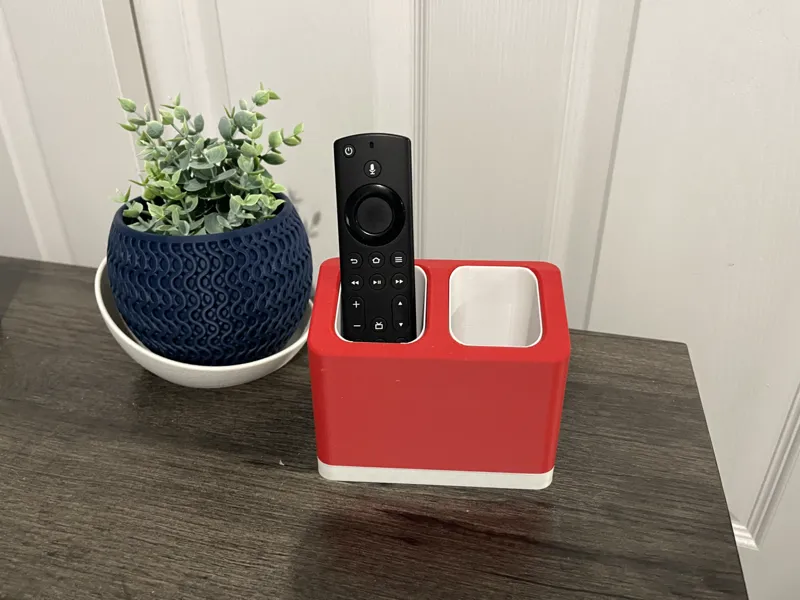 Modern customizable 2 remote holder, pen holder