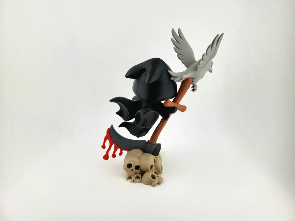 Grim Reaper with Raven and Skulls Halloween NO AMS - Free 3D Print ...