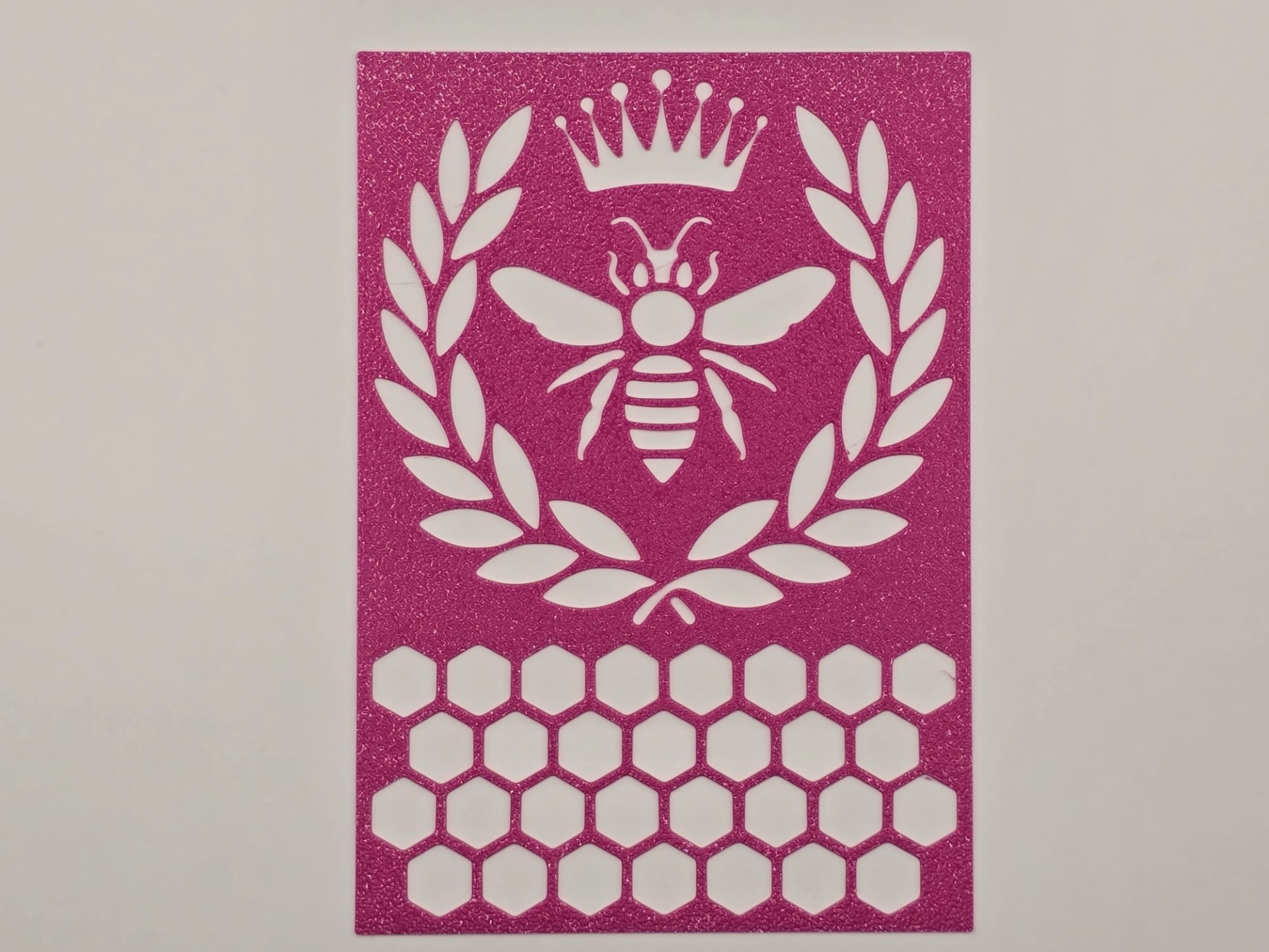 Bee Queen Stencil Template Pattern