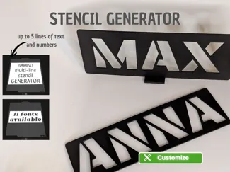 Multi-Line Stencil Generator - 11 Fonts