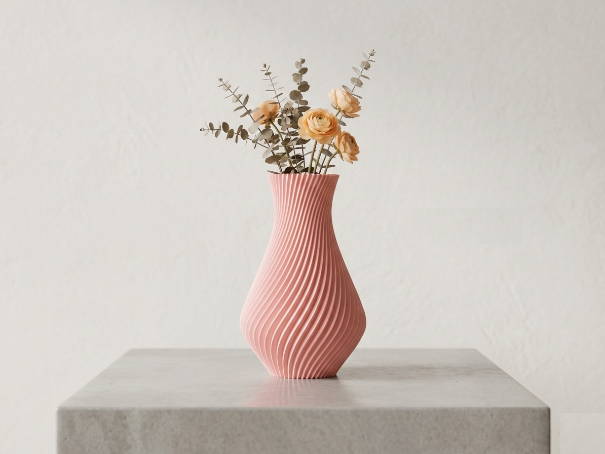 Helix Vase: Twisted Fluted Vase 