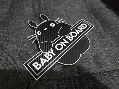 Totoro Baby on Board Sign