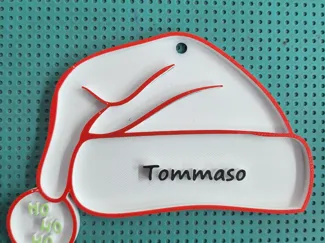 cappello di babbo natale con nome personalizzato
