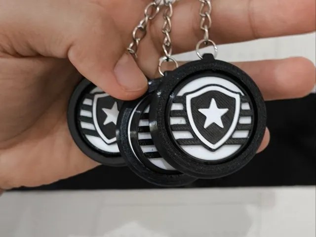 chaveiro giratório botafogo reto - o glorioso
