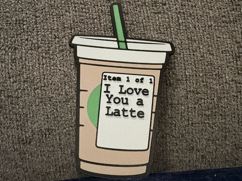 I love you a latte decoration! Customizable!