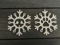 Flocons de Noël patte et truffe de chien — photo 2