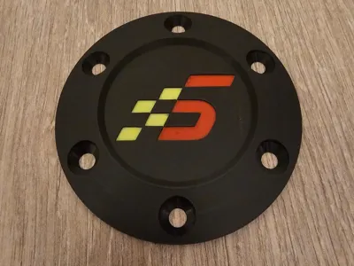 Steering wheel centre cap with Simagic logo