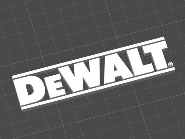 Logo DeWalt imprimé en 3D