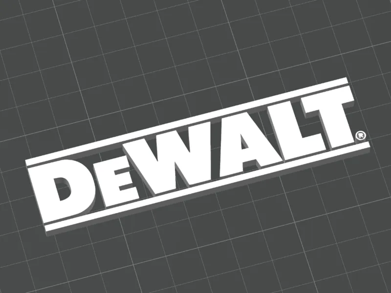 DeWalt Power Tools 3D Printed Logo 
