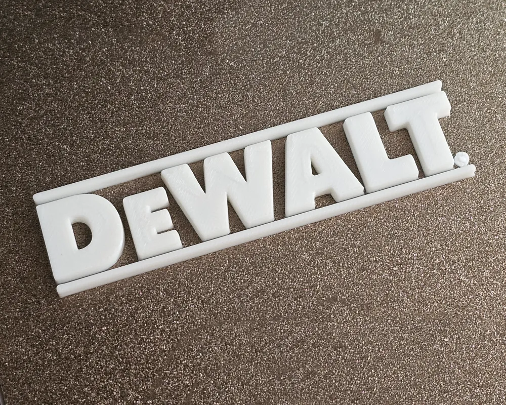 Logotipo Impresso em 3D da DeWalt Power Tools - Modelo gratuito para ...