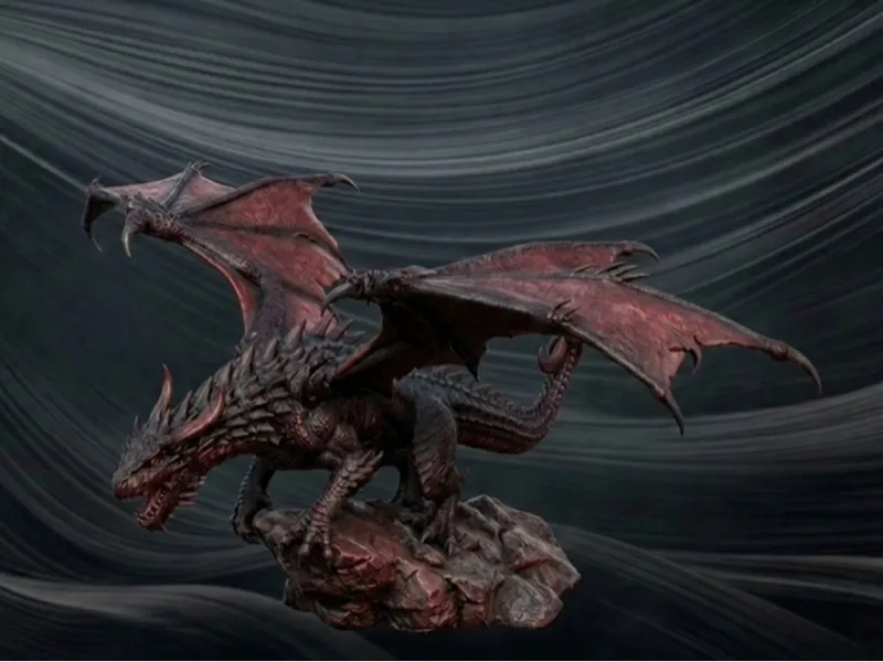 Ancient Crimson Shadow Dragon - High Detail