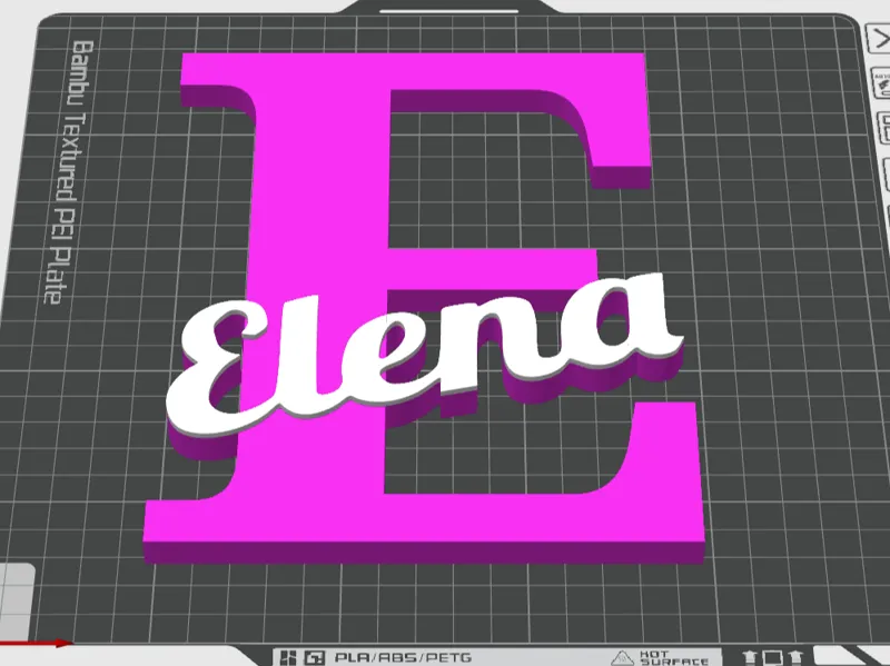 Elena inicial con nombre / initial name