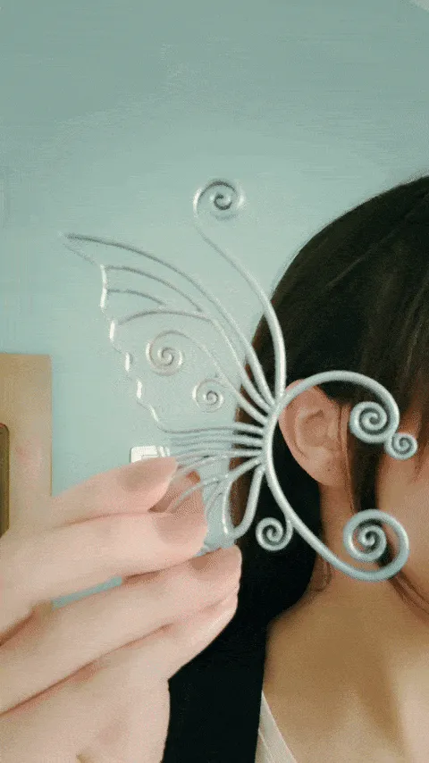 Butterfly Wing Earring view 3