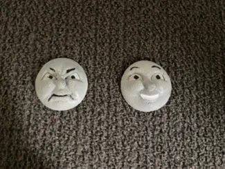James Angry & Smiling Face HO Scale