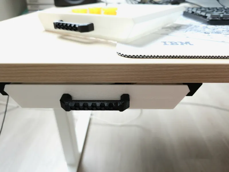 Under Desk Drawer 2.0 by milans - sliced with a fuzzy front