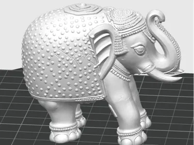 Textured Indian Elephant