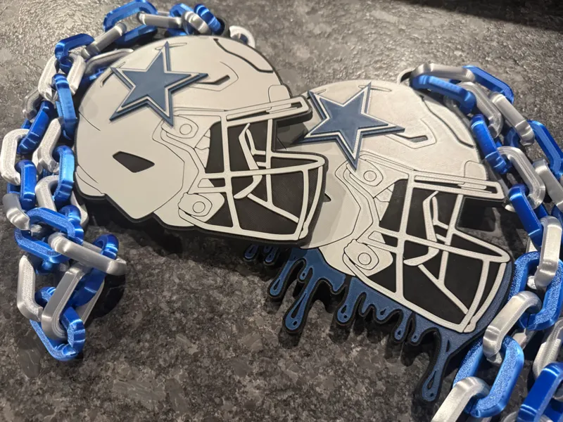 Dallas Cowboys Drip Helmet Hype Chains