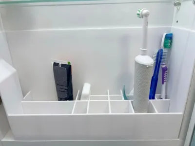 Bathroom cabinet shelf storage