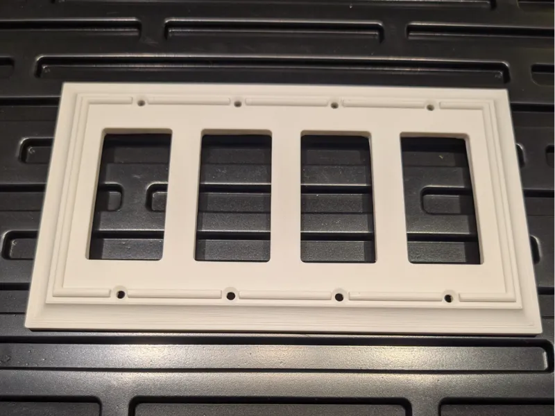 Decorative Decor Style Quad Cover Plate