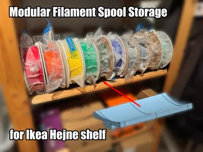 Modular Filament Spool Storage for Ikea Hejne