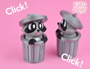Objeto manipulable: Raccoon Trash Bin Panda Clicker — vista de referencia 3