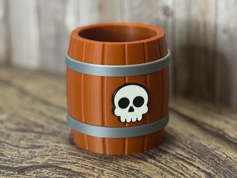 Pirate Barrel Pen Holder