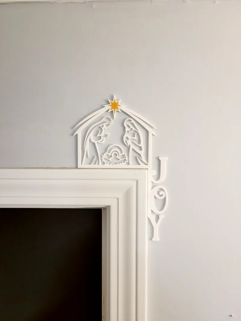 Christmas Nativity Scene Door Corner