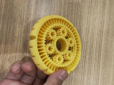 Fidget Finger Planet Gyro - Ultra-Smooth One-Piece Printed Bearing - Fidget Toy Spiral Boundless No Support Model 1
