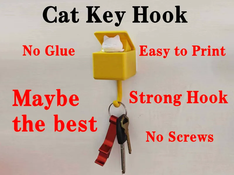 Cat key hook Perfect version（猫咪挂钩改良版）