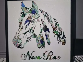 Horse Wall Art - Filament Fallout Frame Art