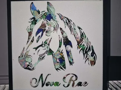 Horse Wall Art - Filament Fallout Frame Art