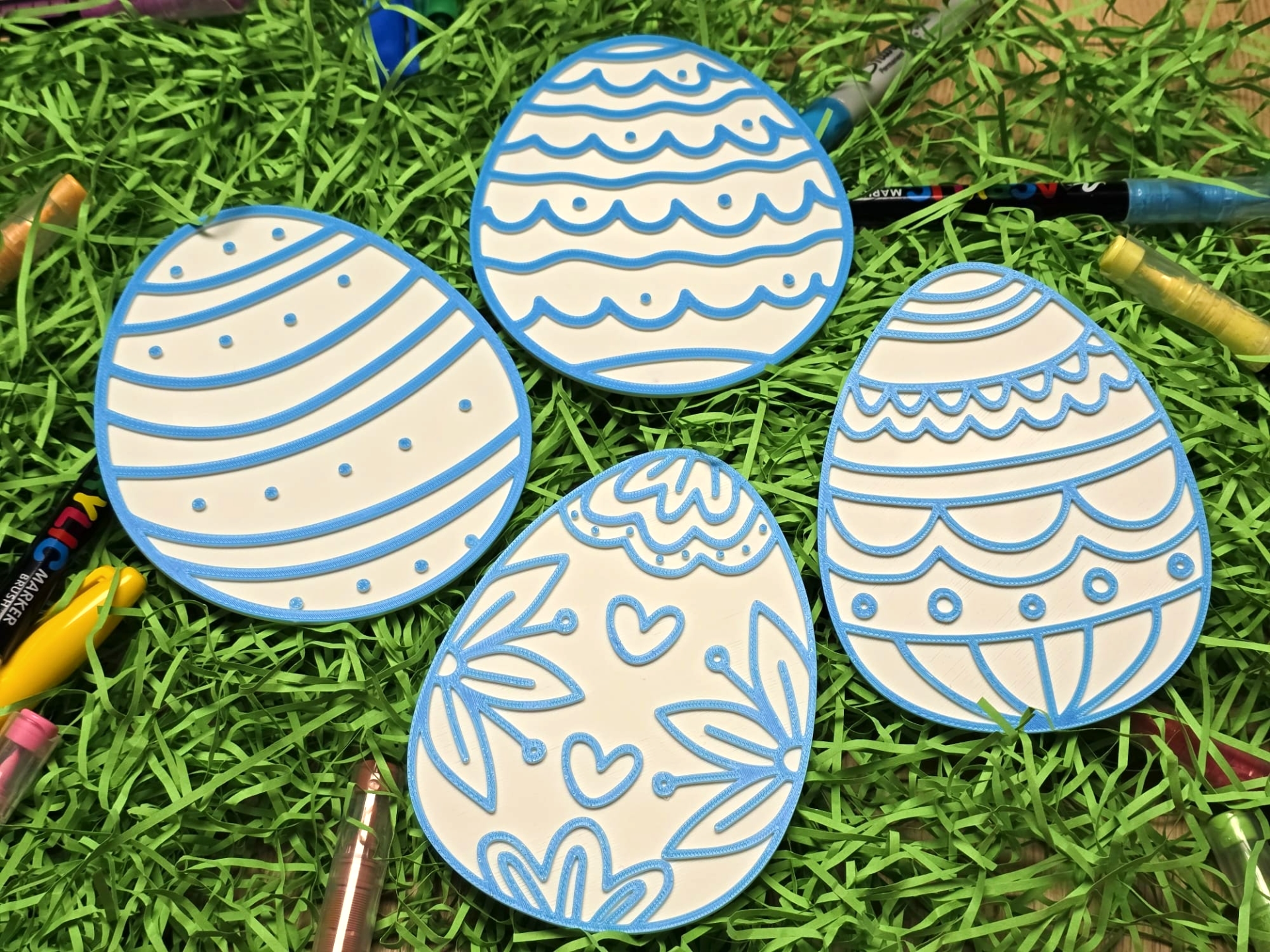 Easter Coloring Egg Craft Ostern Festive Fun