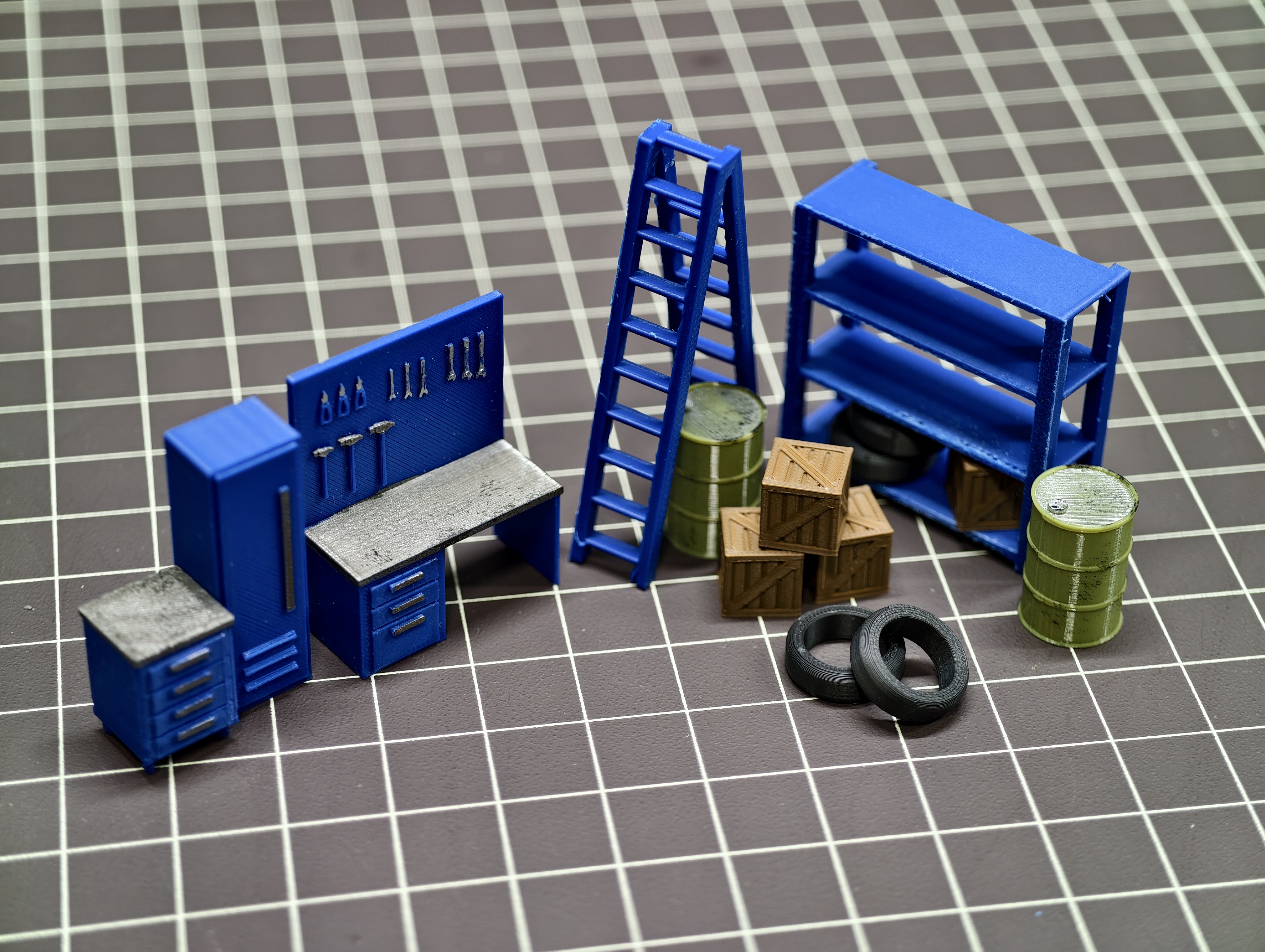 Miniatura 3 do modelo 3D 1/64小场景：loft车库