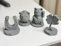 Set de 4 porte-bonheur low poly — photo 2