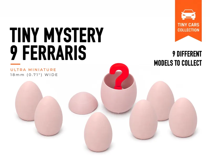 Tiny Mystery 9 Ferraris - Mini Cars Series