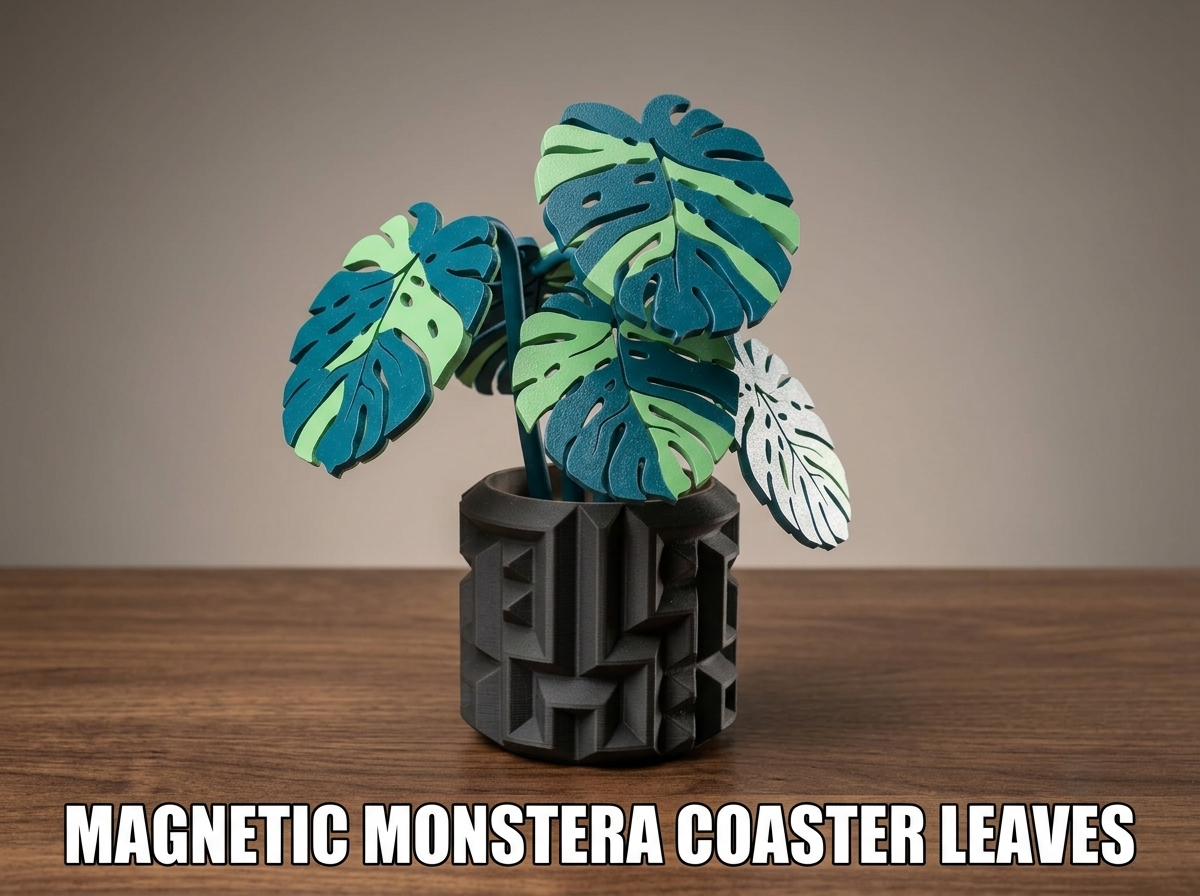 Miniatura 4 do modelo 3D Monstera Coaster Leaf