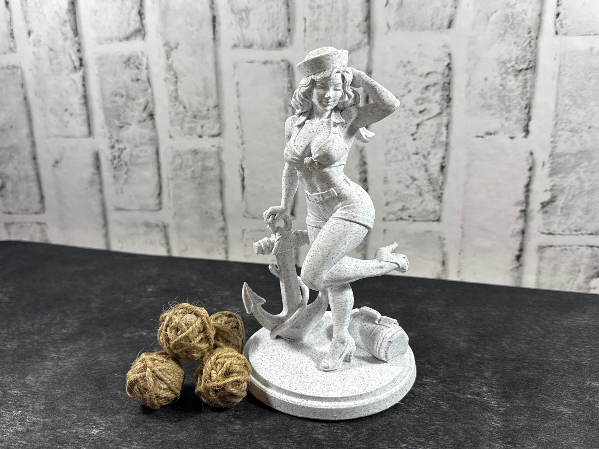 Retro Sailor Pin-up Sculpture - Nautical Edition