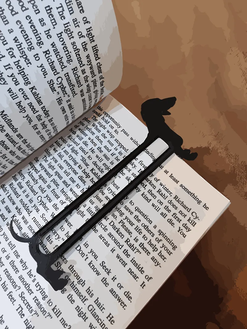 Dachshund dog bookmark