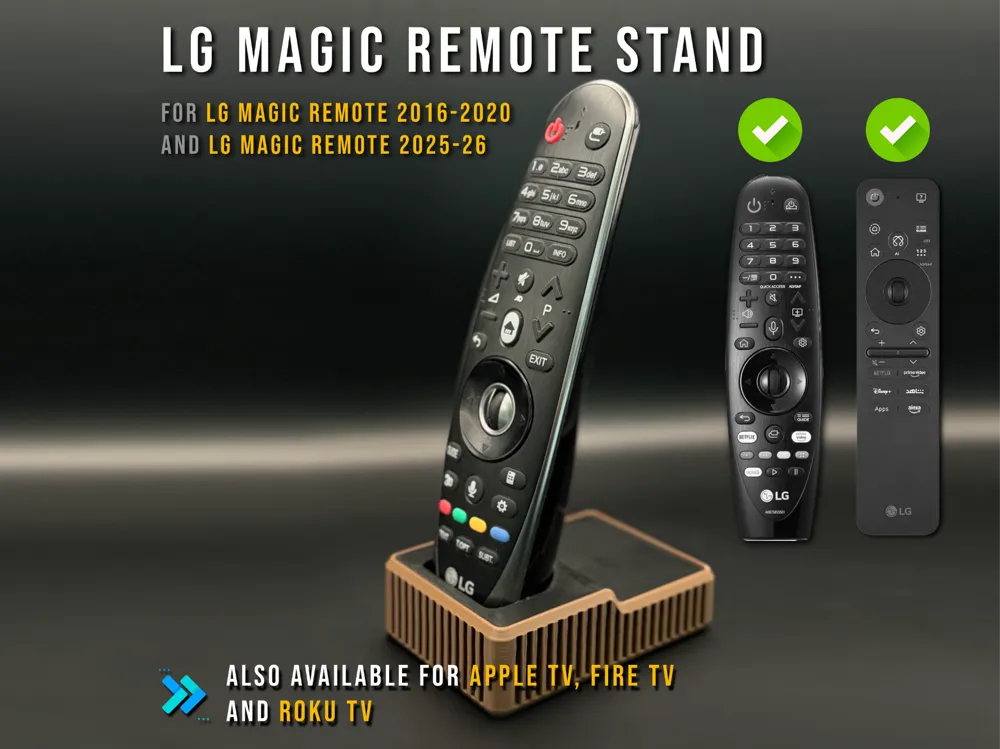 LG Magic Remote Stand - Free 3D Print Model - MakerWorld