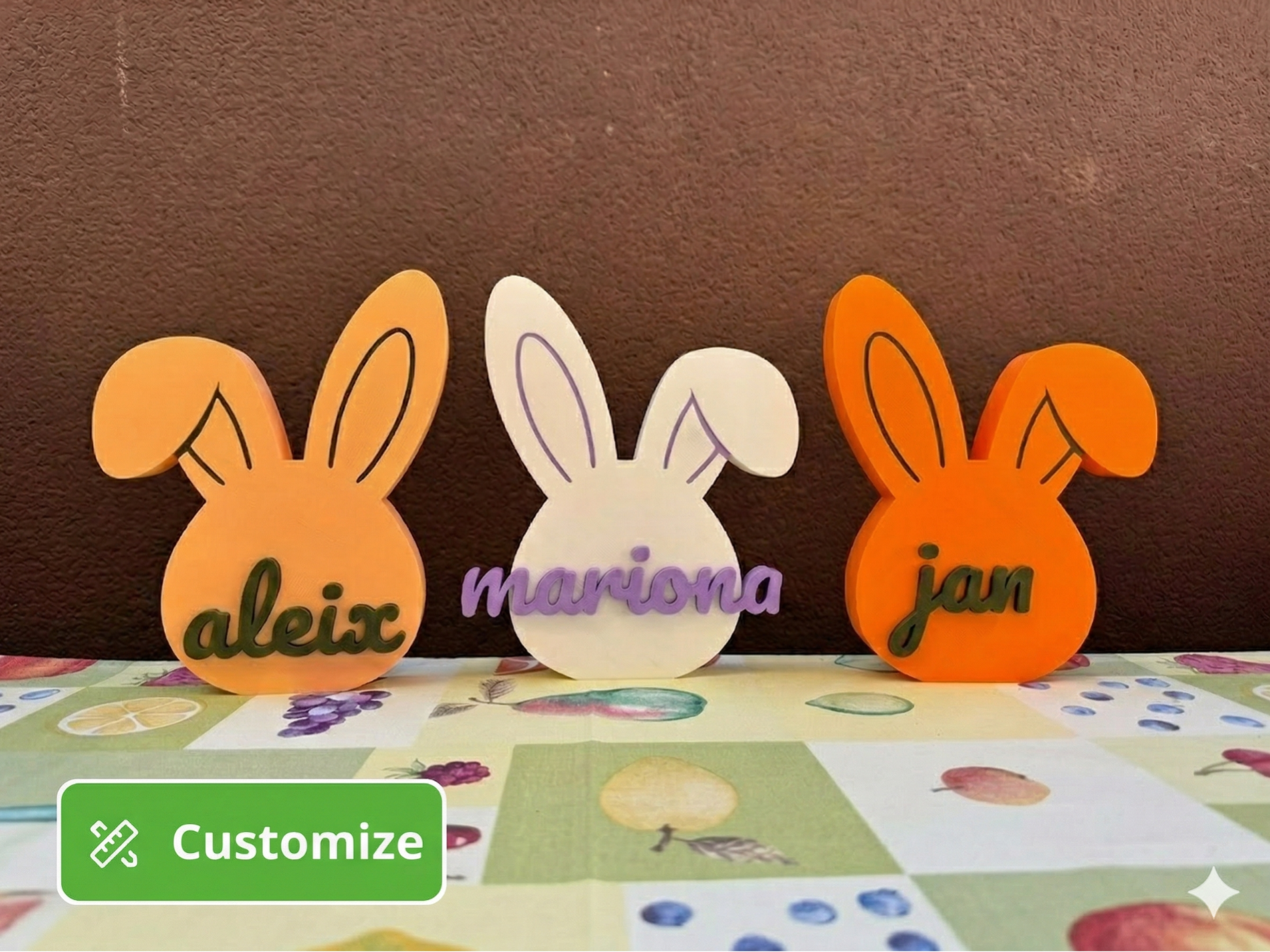 Parametric Easter Bunny Name Sign