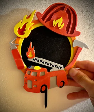 Cake topper fireman